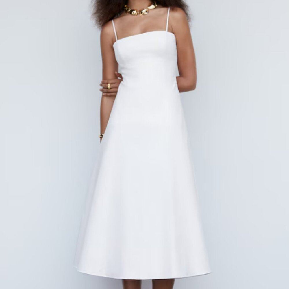 NWT_MANGO Midi-dress with back detail
